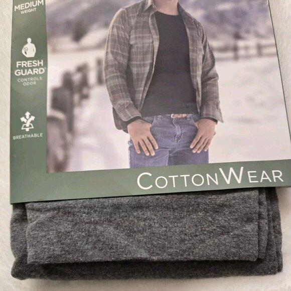 Mens Cuddl Duds Midweight Cottonwear Performance Base Layer Pants Grey Size XXL - Picture 7 of 10